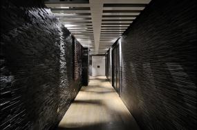 中式火锅店走廊吊顶装修效果图