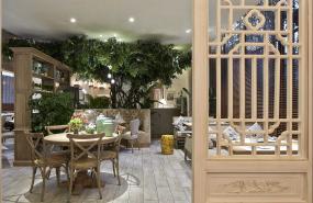 时尚混搭风格火锅店装修效果图片欣赏