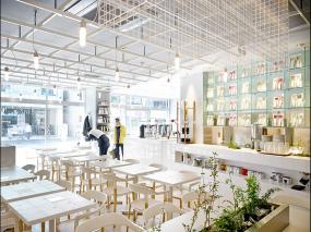 温馨田园奶茶店装修风格