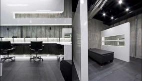 现代简约风格美发店吊顶装修图设计