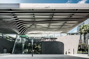 现代办公室风格隔断装修效果图片