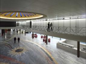 时尚办公室小隔断装修效果图