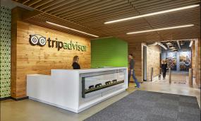 现代简单办公室低隔断设计效果图片