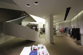 女服装店室内墙壁纸装修图片