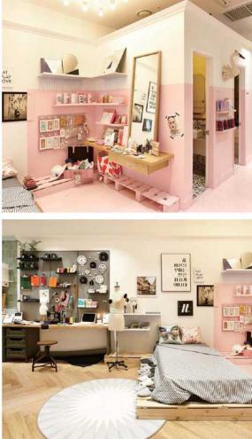 2018最新精品女服装店展示架装修效果图片