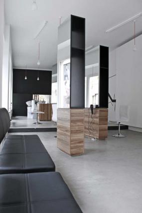 时尚现代美发店室内墙面装修设计