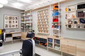 美发店装修设计墙面装饰效果图片