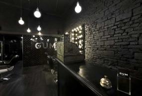 中小型美发店灰色墙面装修效果图片