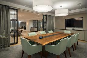 简约会议室天花板吊顶效果图