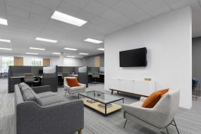 员工办公室室内隔断设计效果图片