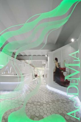 美发店高档室内装修效果片欣赏