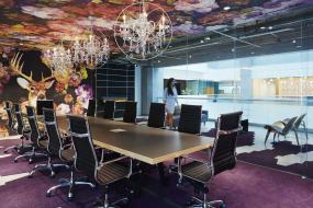 办公会议室吊顶铝扣板装修效果图