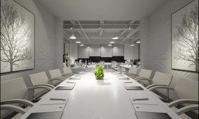 最新简约会议室室内吊顶效果图
