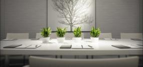 会议室室内圆形吊顶设计装修效果图