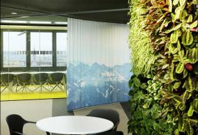 现代办公室装饰窗帘装修效果图