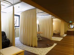 欧式办公室咖啡色窗帘装修效果图片