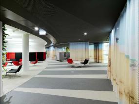 小型办公室窗帘设计效果图片