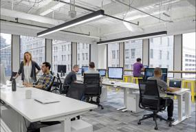 现代办公室风格简约吊灯装修效果图片