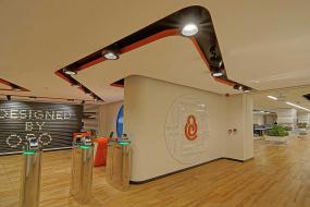 办公室深褐色木地板装修效果图片库