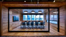 办公室室内墙面置物架装修效果图片