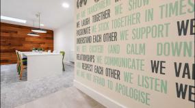 小办公室室内背景墙装修效果图片