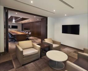 会议室木质背景墙装修效果图片