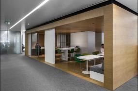 投资管理公司木质背景墙设计效果图