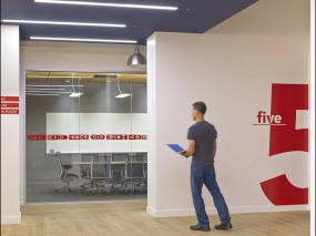 2018简约公司壁纸背景墙效果图