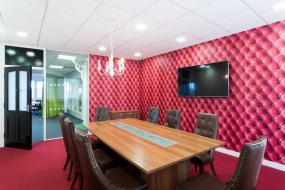 公司会议室室内壁纸装修设计效果图