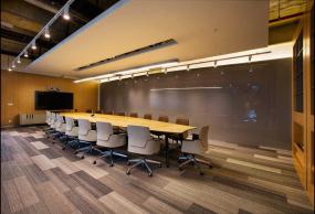 中式会议室隔断设计装修效果图