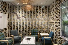 简约公司背景墙壁纸效果图片