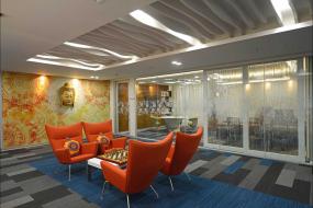 简约办公室壁纸装修效果图片