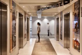 公司过道简约玄关吊顶图