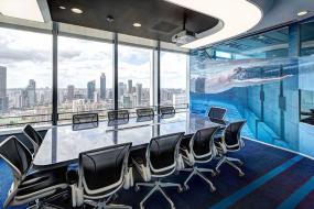 办公室落地玻璃窗装修图片大全