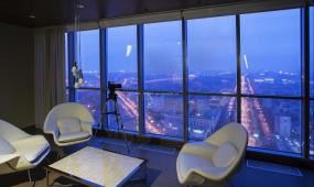 现代办公室落地窗装修设计风格效果图片