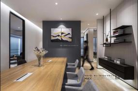 会议室室内长条状吊顶设计装修效果图