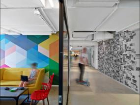 办公室走廊简单吊顶装饰效果图