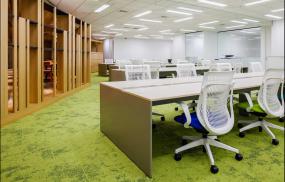 简单办公室现代桌椅装修效果图片