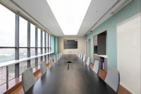 简约风会议室3d模型集成吊顶装修效果图