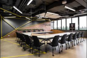 小型会议室简约天花吊顶中式风格