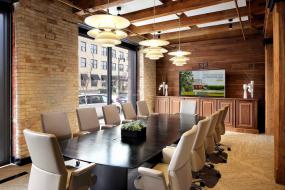 多媒体会议室集成吊顶设计装修效果图案例