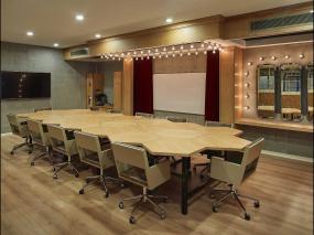 简约会议室中式吊顶效果图