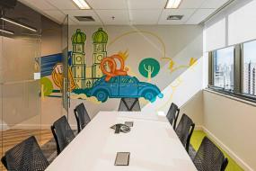 多媒体会议室吊顶筒灯效果图