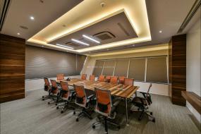 简约会议室扣板吊顶装修效果图片