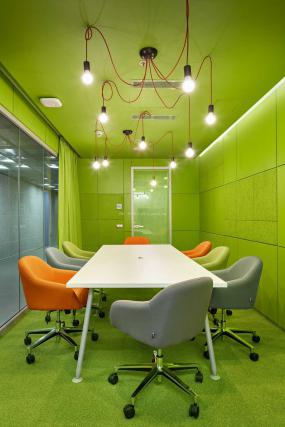 中式大型会议室吊顶装修效果图