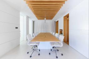 大型会议室木吊顶效果图