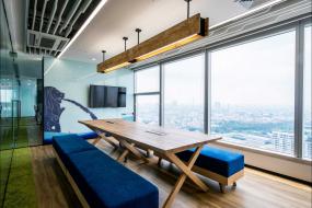 会议室集成石膏板吊顶效果图