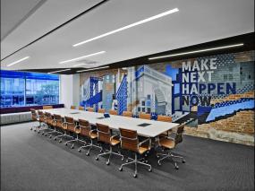 大型会议室多处吊顶效果图