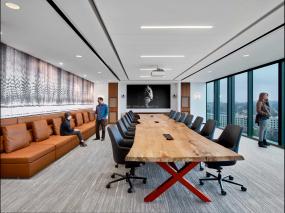 大型会议室中式吊顶效果图