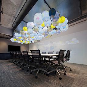 大气简约风公司会议室小吊灯装修效果图片